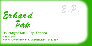 erhard pap business card